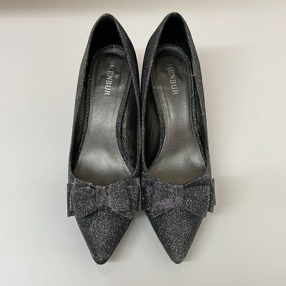 Menbur Sparkly Heels with Bow - Picture 2 of 6